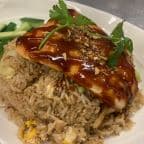 Best Grilled Salmon and Garlic Fried Rice (spicy)🌶 in West Roxbury, MA